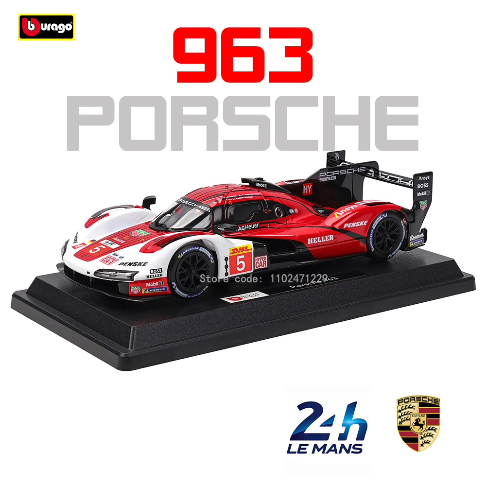 Model Kit Porsche 911 - Bburago 1:24 Porsche 963 24 alliage