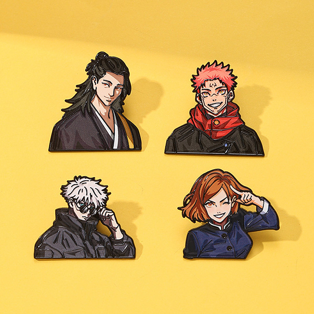 Model Kit Jujutsu Kaisen - Lot de 4 broches Anime Jujutsu