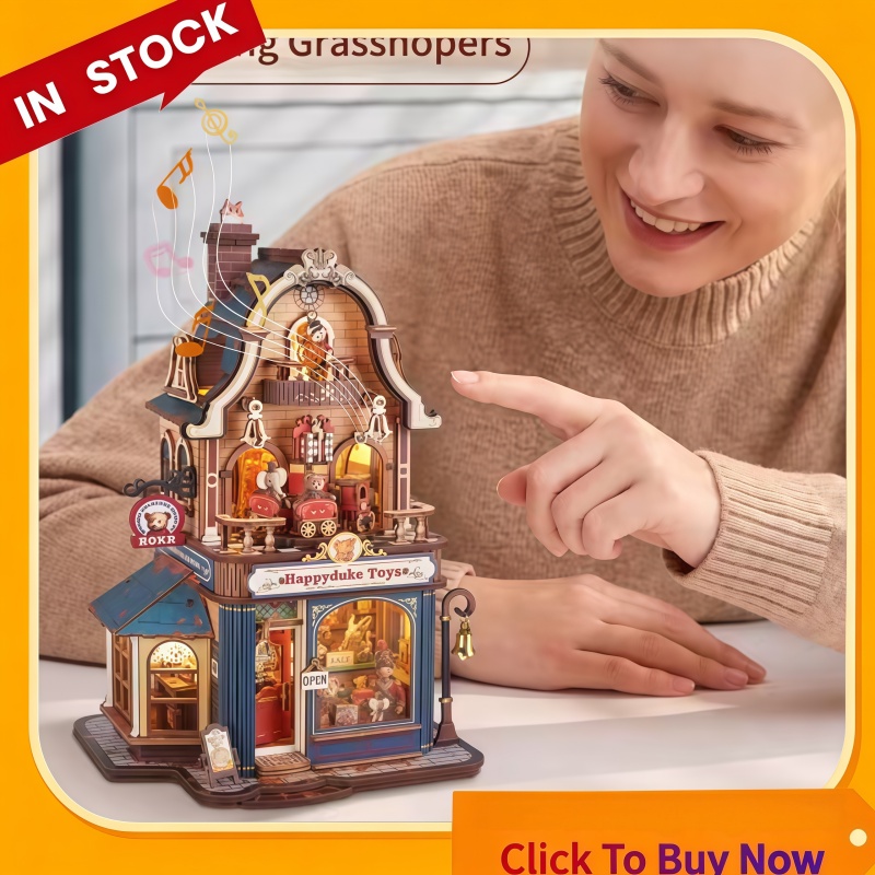 Model Kit Japan Shop - Kit de puzzle en bois 3D,