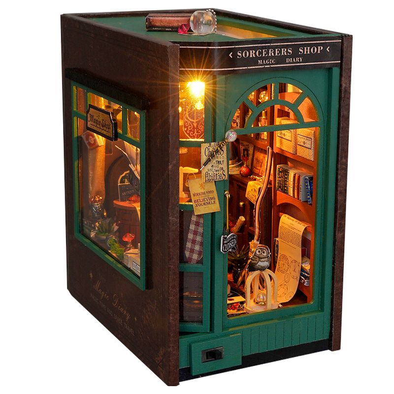 Model Kit Japan Shop - Bricolage livre coin insérer étagère Kits